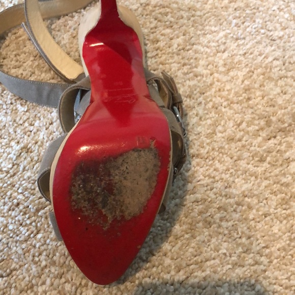 Christian Louboutin Tan Ankle Strap Sandals - Picture 3 of 8